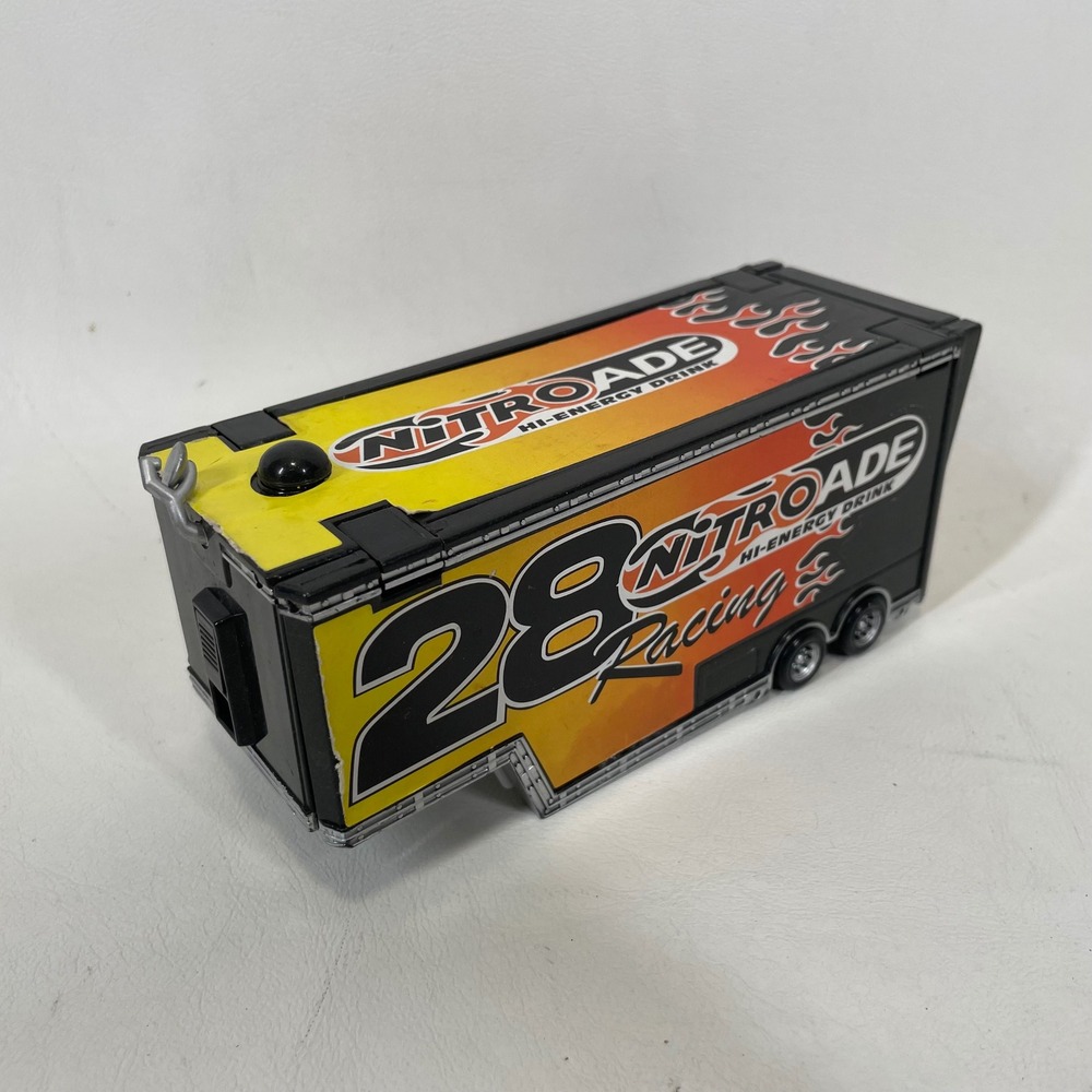Disney Pixar Cars Nitroade Racing Hauler Trailer No 28 Black Orange Flame